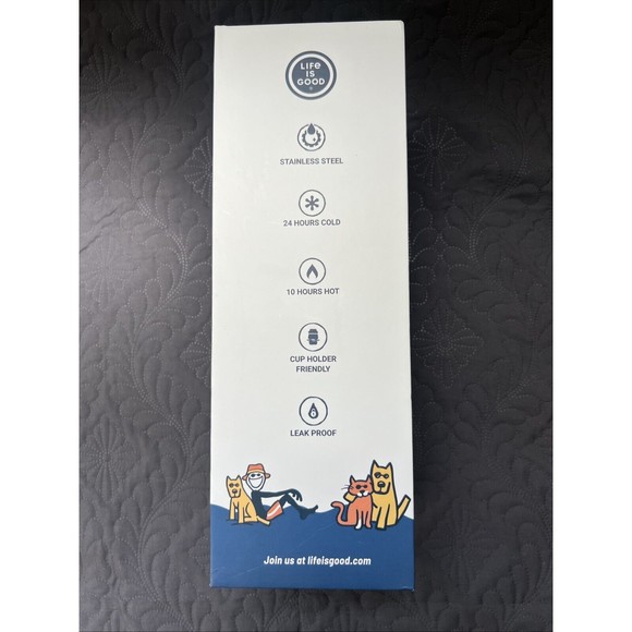 NIB LIFE IS GOOD 40 OZ  STAINLESS STEEL INSULATED TUMBLER "ILL BE WATCHING YOU" - Picture 3 of 8